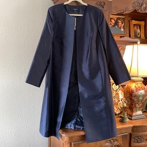 Stunning Talbots Navy Silk & Wool Coat/Jacket 18W